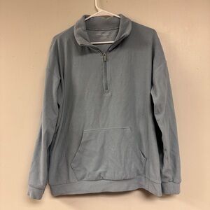 Women’s Light Blue Half-Zip Sweater